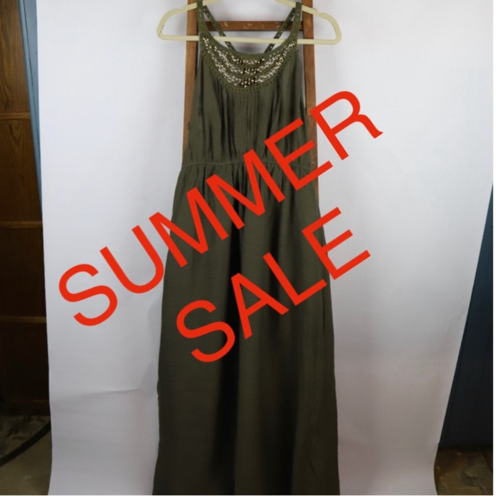 Olive Green Max Dress